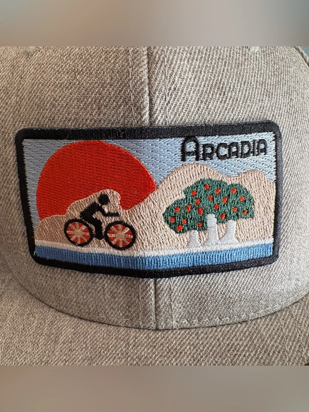 Arcadia Phoenix Arizona Embroidered Patch Gray Snapback Hat